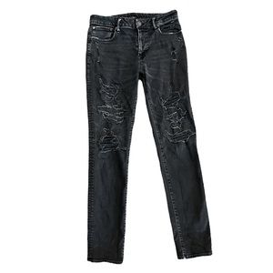 American Eagle Next Level Flex Black Destroyed Jeans